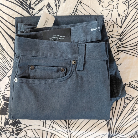 Banana Republic Other - NWT Banana Republic SlimFit Traveler Gray Trousers